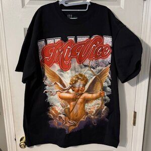 Mi Vice by Evil Vice Angel Graphic Tee Black Men's Size 2XL XXL Heavyweight $90